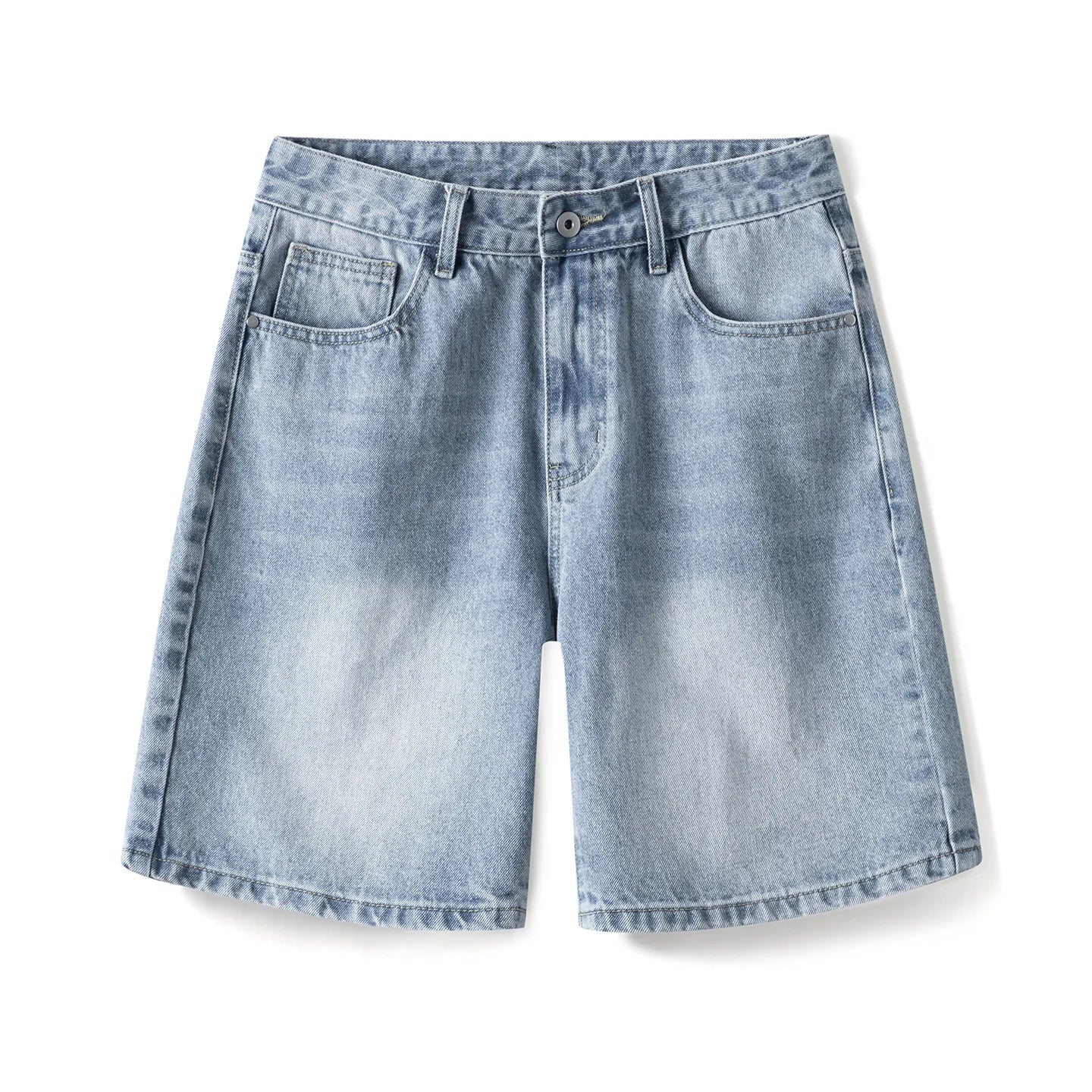 Baggy Washed Denim Shorts