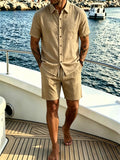 Linen-Blend Shirt & Shorts Vacation Set (2-Piece)