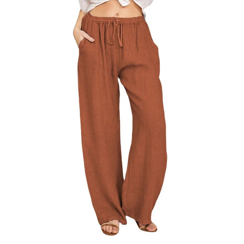 Men's Loose Straight Casual Pants – Drawstring Waist