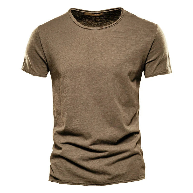 Men's 100% Cotton T-Shirt – Soft O-Neck Short-Sleeve