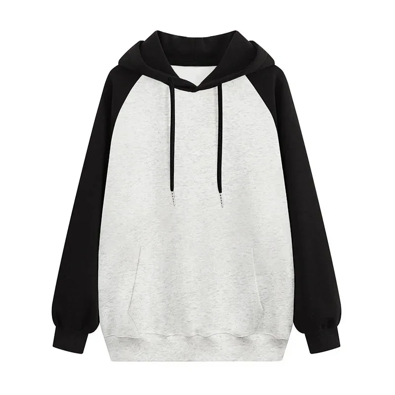Colorblock Raglan Pullover Hoodie