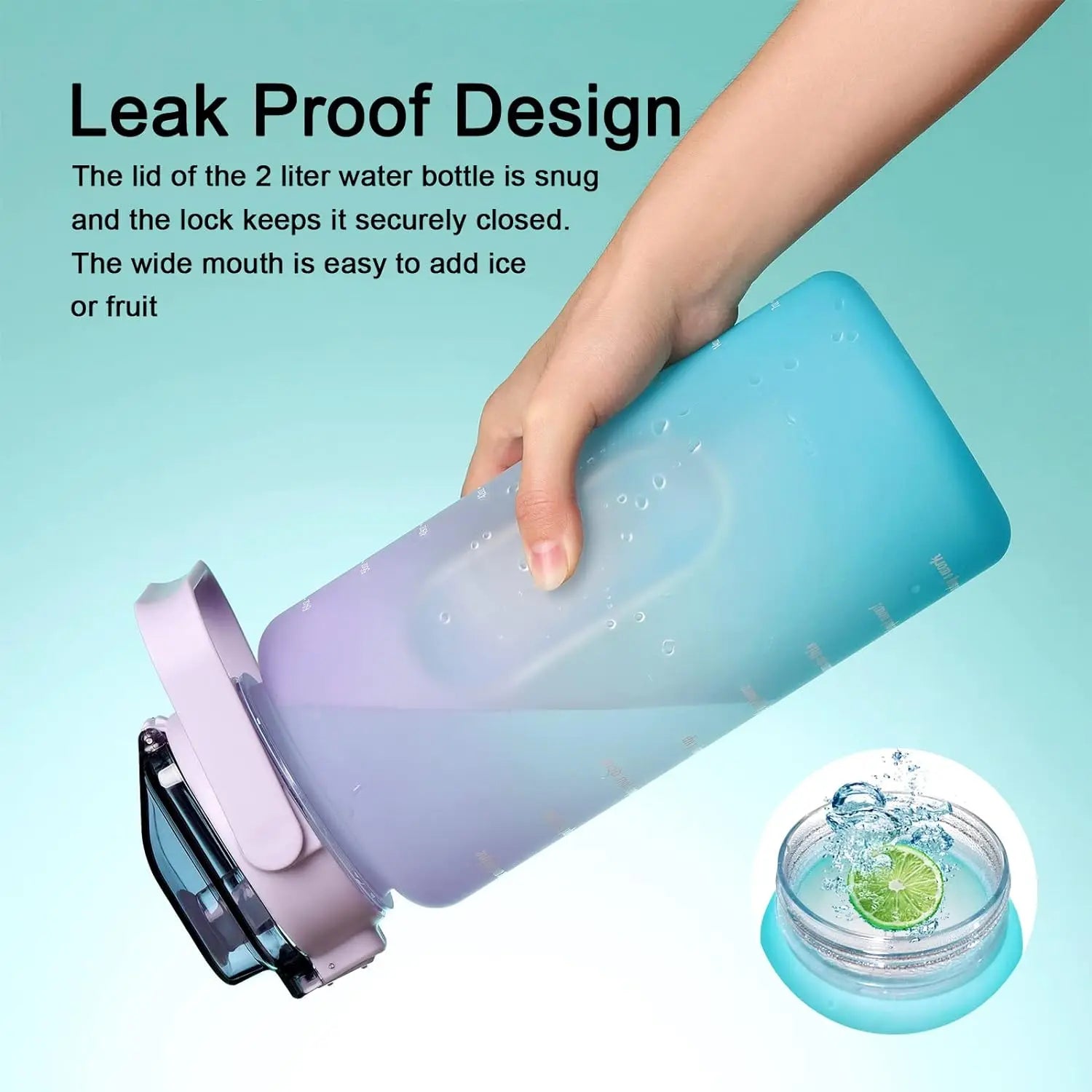 Motivational Water Bottle with Time Marker