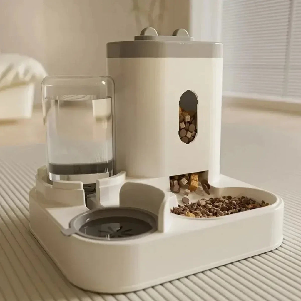 Pet Feeder & Water Fountain – Food Dispenser Bowl Set