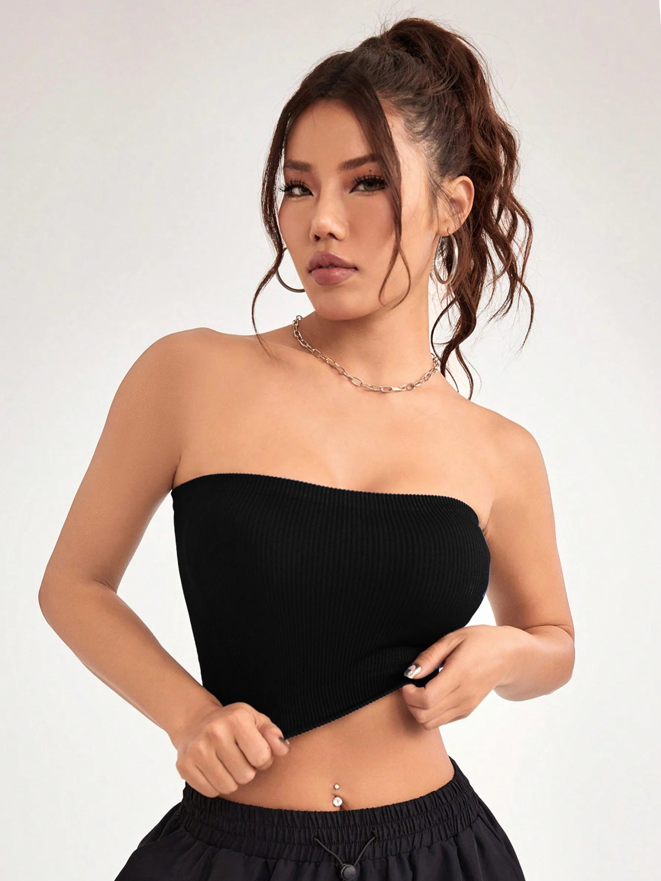 Ribbed Bandeau Tube Top 3-Pack