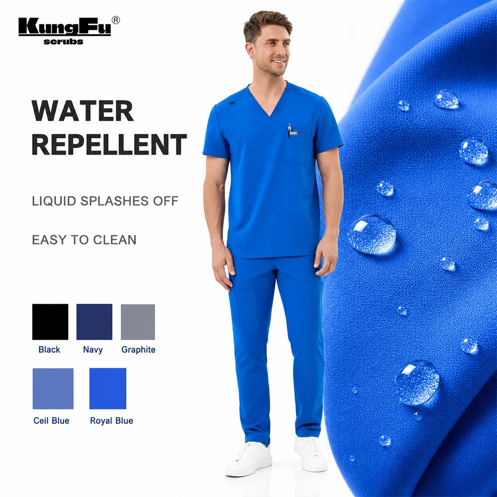 Men's Scrubs Set – V-Neck Top & Pants