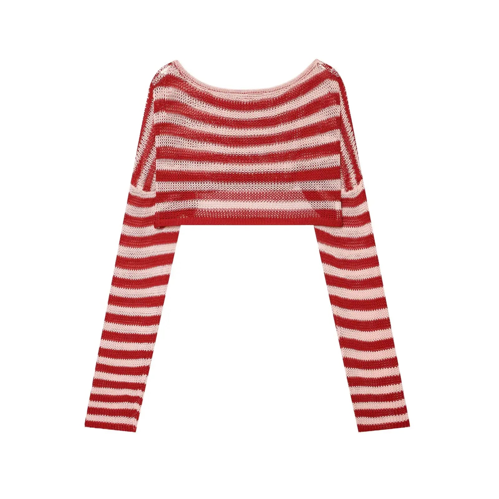 Breton Striped Boat-Neck Knit Top