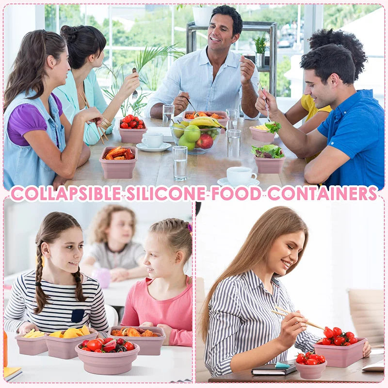 Collapsible Silicone Food Storage Containers