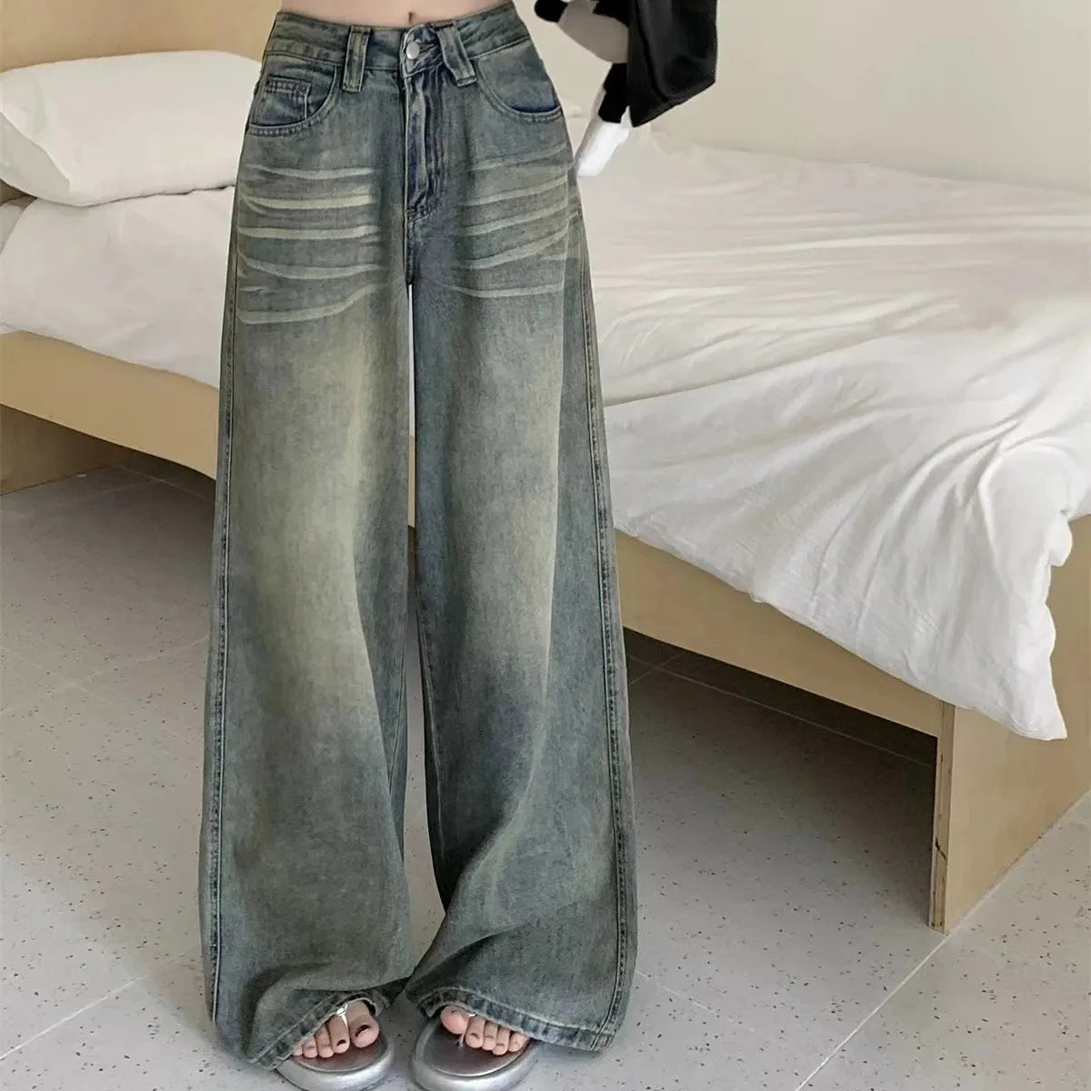 High-Waist Wide-Leg Jeans