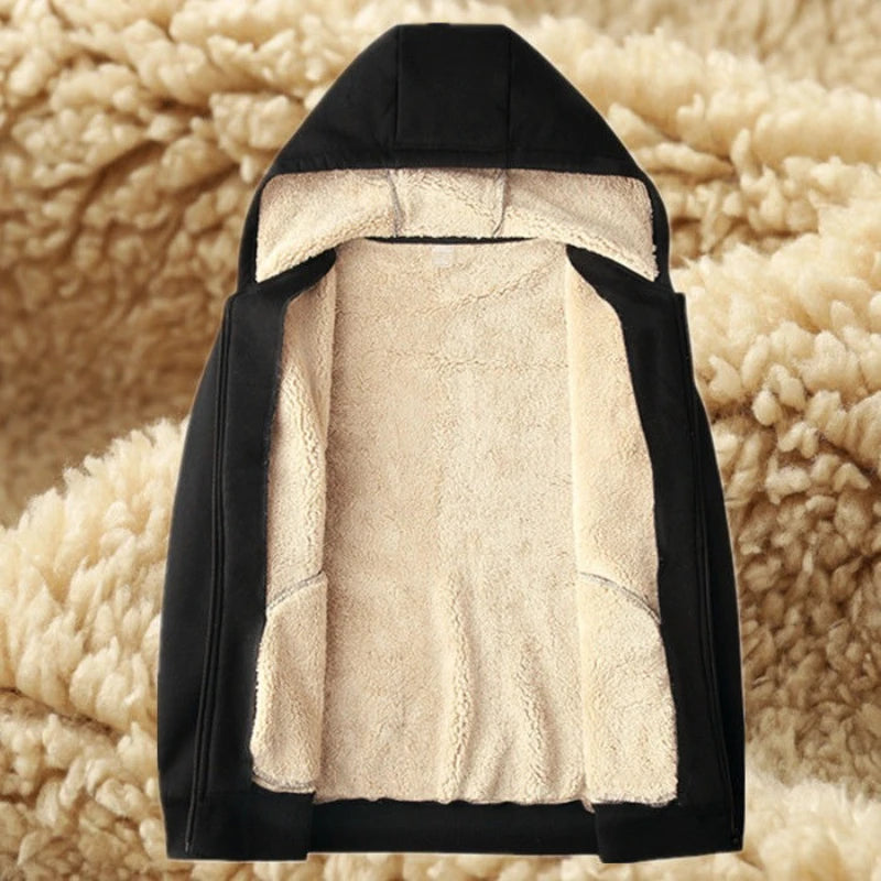 Men's Sherpa-Lined Zip Fleece Jacket