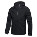Hooded waterproof windbreaker front