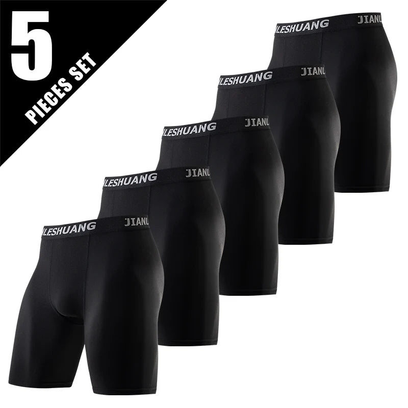 Men's Sports Boxer Briefs – Long-Leg Training Underwear