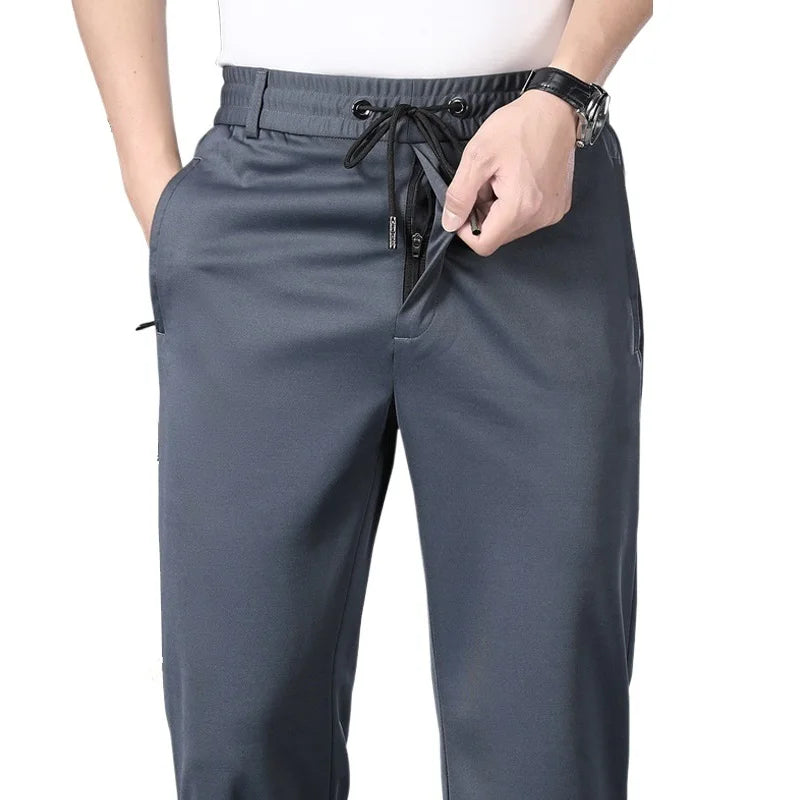 Men's Fleece-Lined Winter Pants – Plus Size to 10XL