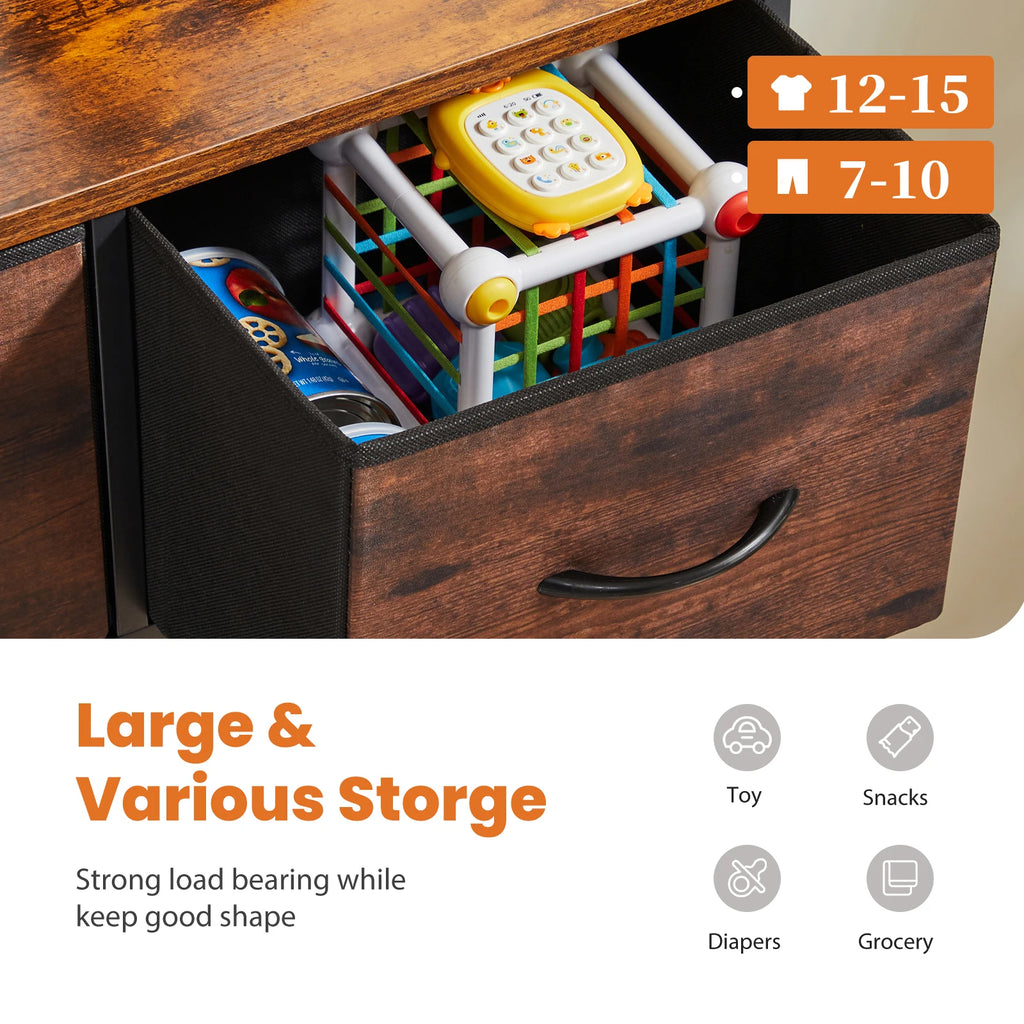 9-Drawer Fabric Dresser – Bedroom Storage Chest