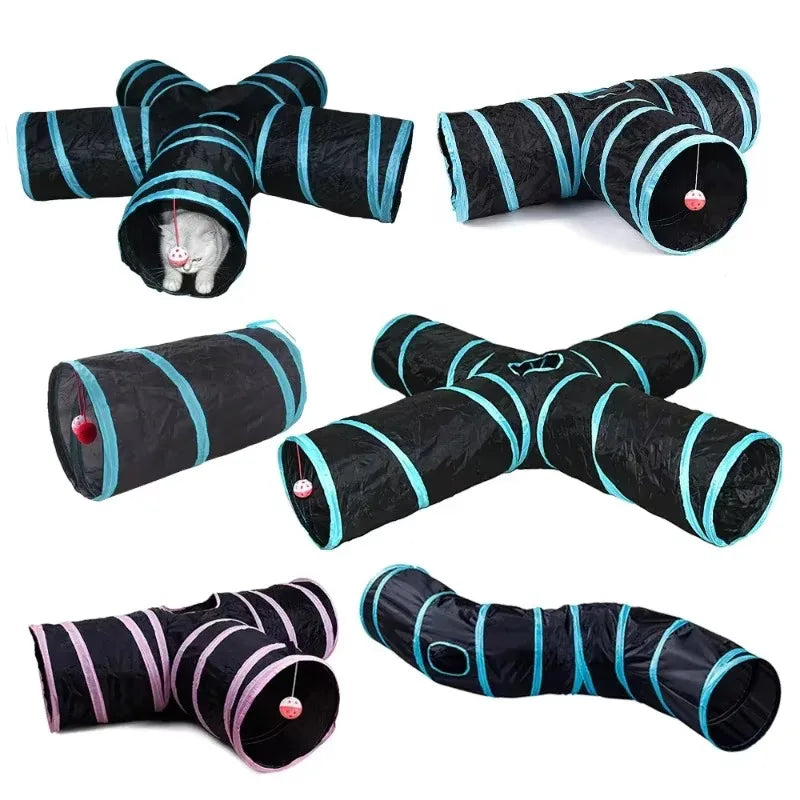 Collapsible 3-Way Cat Tunnel