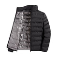 Stand-collar puffer jacket front