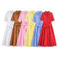 Belted Poplin Shirt Dress
