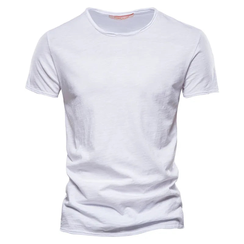 Men's 100% Cotton T-Shirt – Soft O-Neck Short-Sleeve