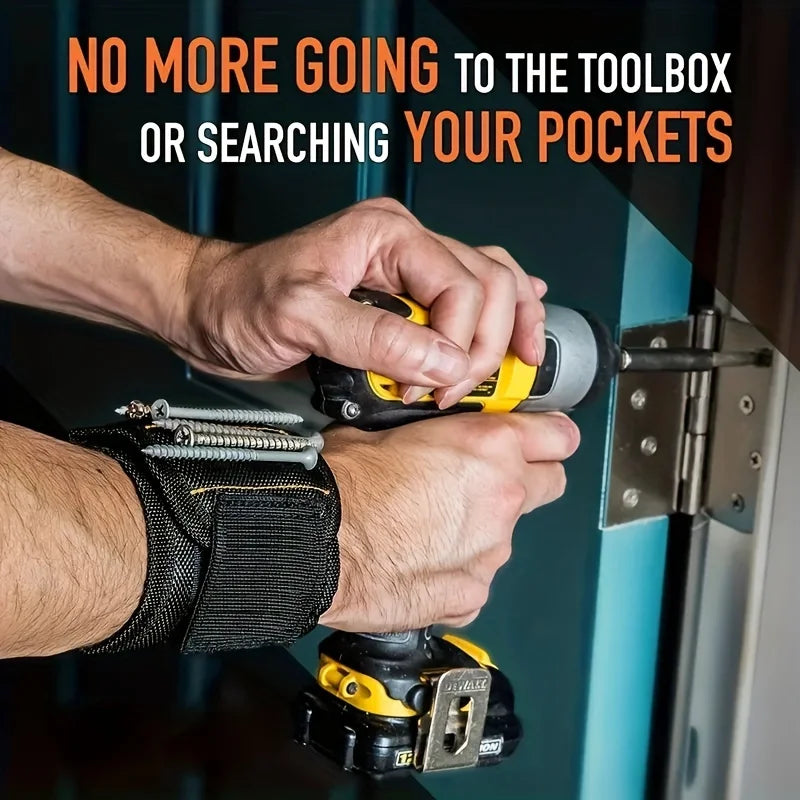 Magnetic Tool Wristband – Holds Screws, Nails & Bits