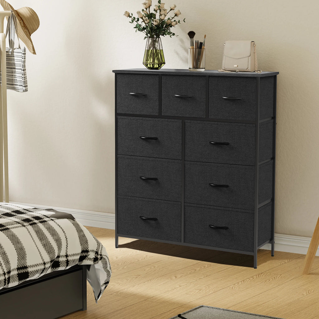 9-Drawer Fabric Dresser – Bedroom Storage Chest