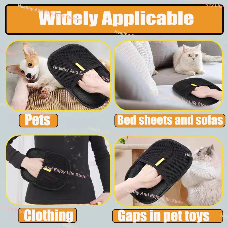 Gentle hair removal mitt for dogs and cats
