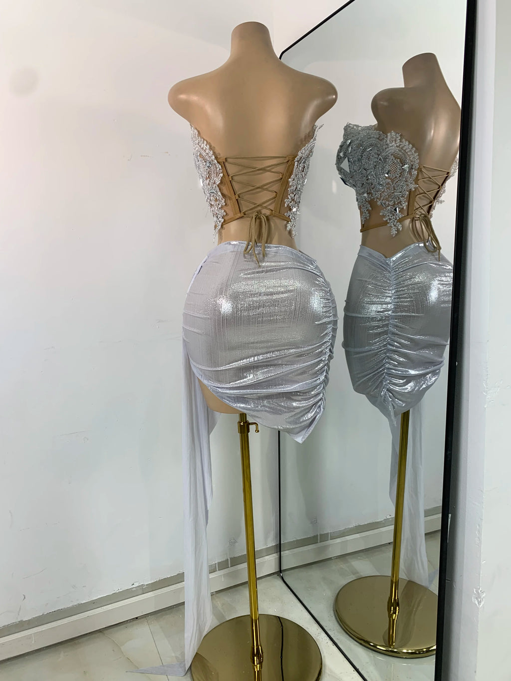 Sequin Crop & Skirt Party Set