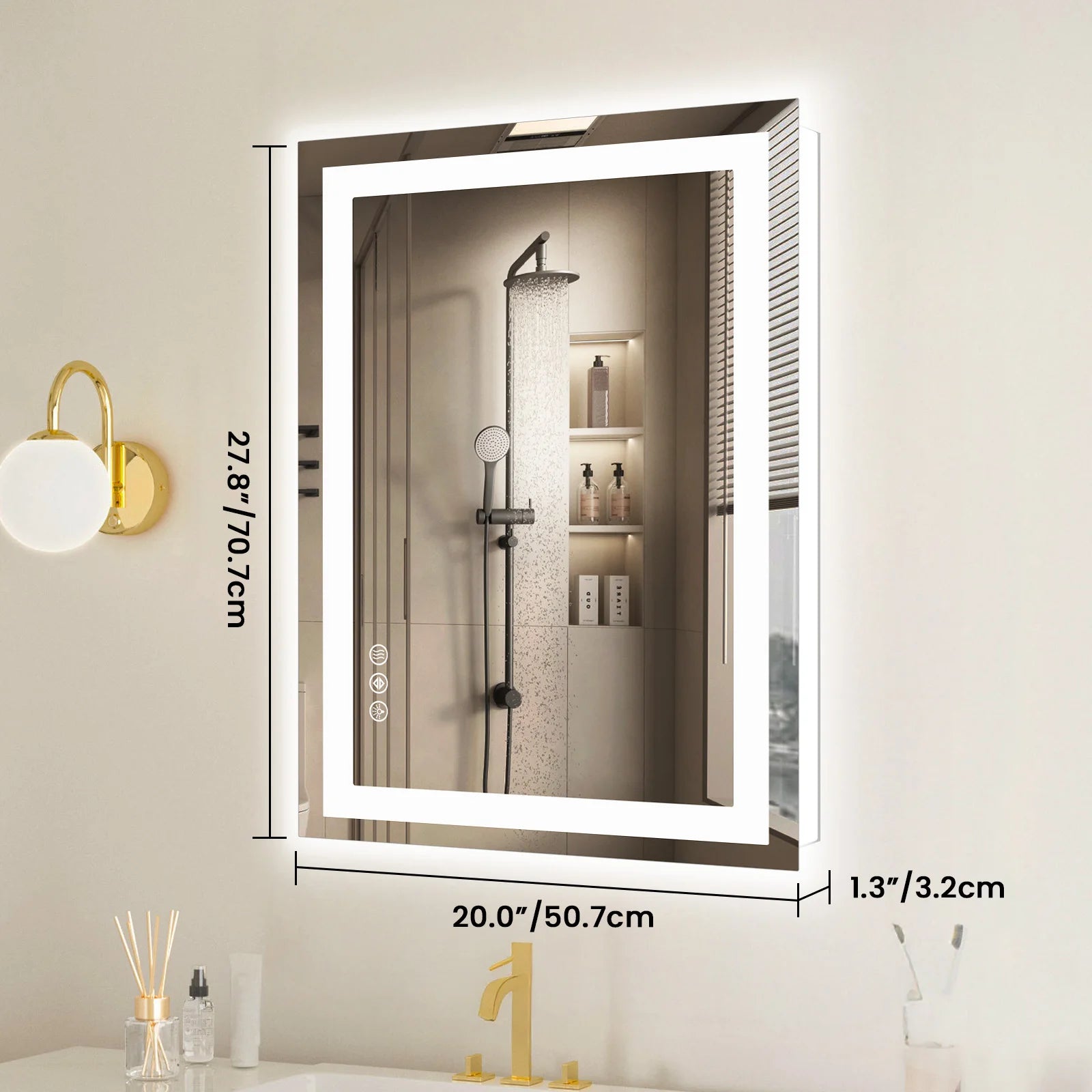 LED Vanity Mirror – 36x24 Backlit Wall Mirror