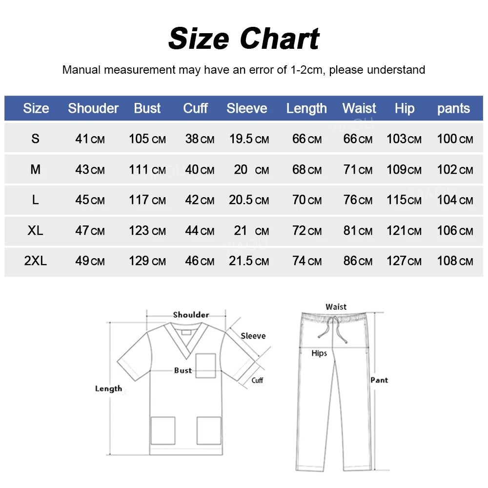 Women's Scrubs Set – Nursing Uniform Top & Pants