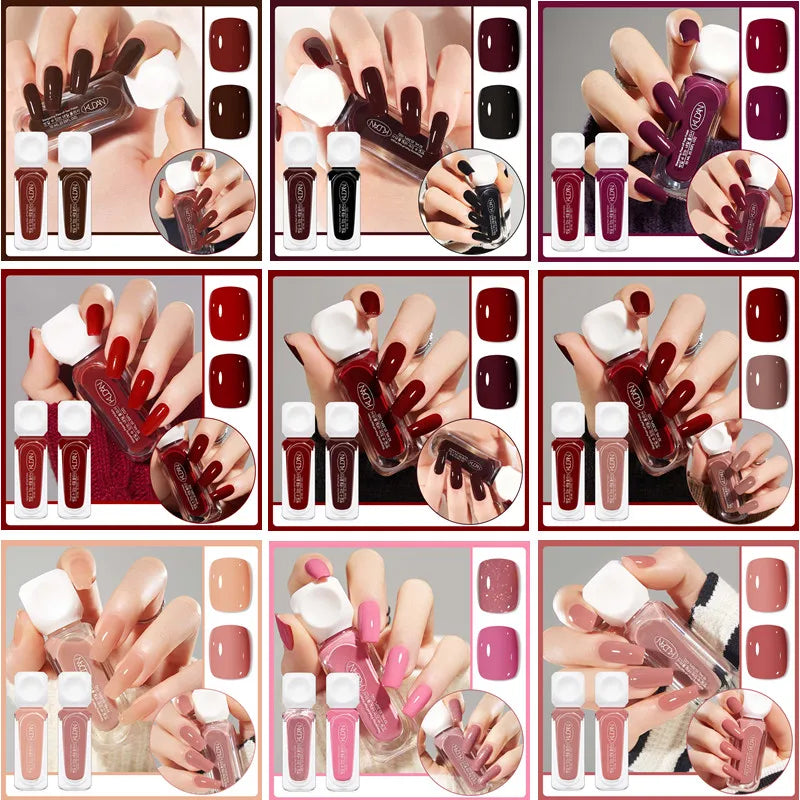 Peel-off gel nail polish kit