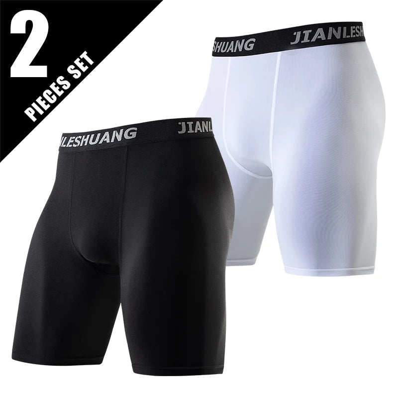 Men's Sports Boxer Briefs – Long-Leg Training Underwear