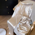 Satin wide-leg trousers