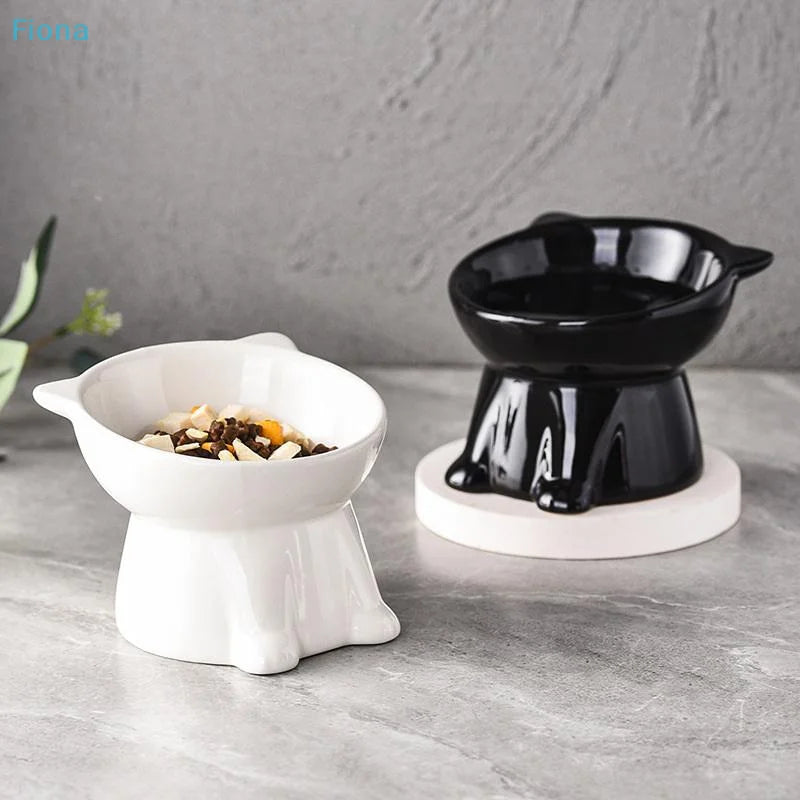 Elevated Tilted Slow-Feeder Pet Bowl