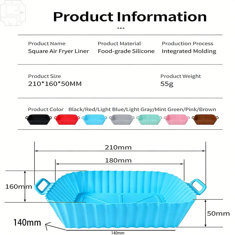 Non-stick air fryer basket liner
