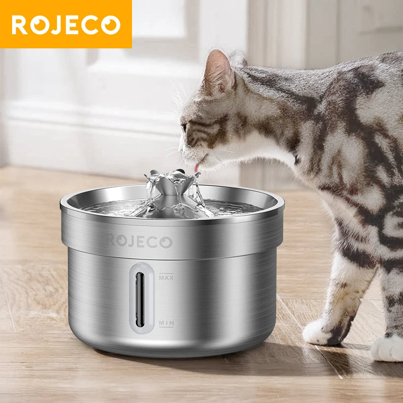 Automatic cat water fountain stainless steel main