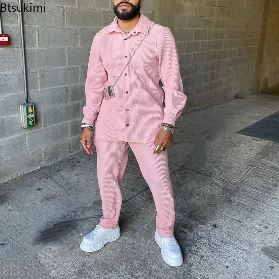 Corduroy Shirt & Pant Set