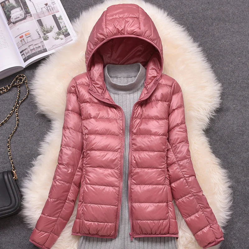 Packable puffer jacket blue