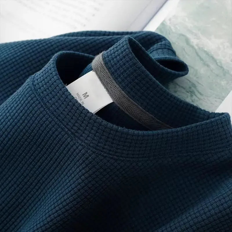 Men's Waffle-Knit T-Shirt – Breathable Short-Sleeve