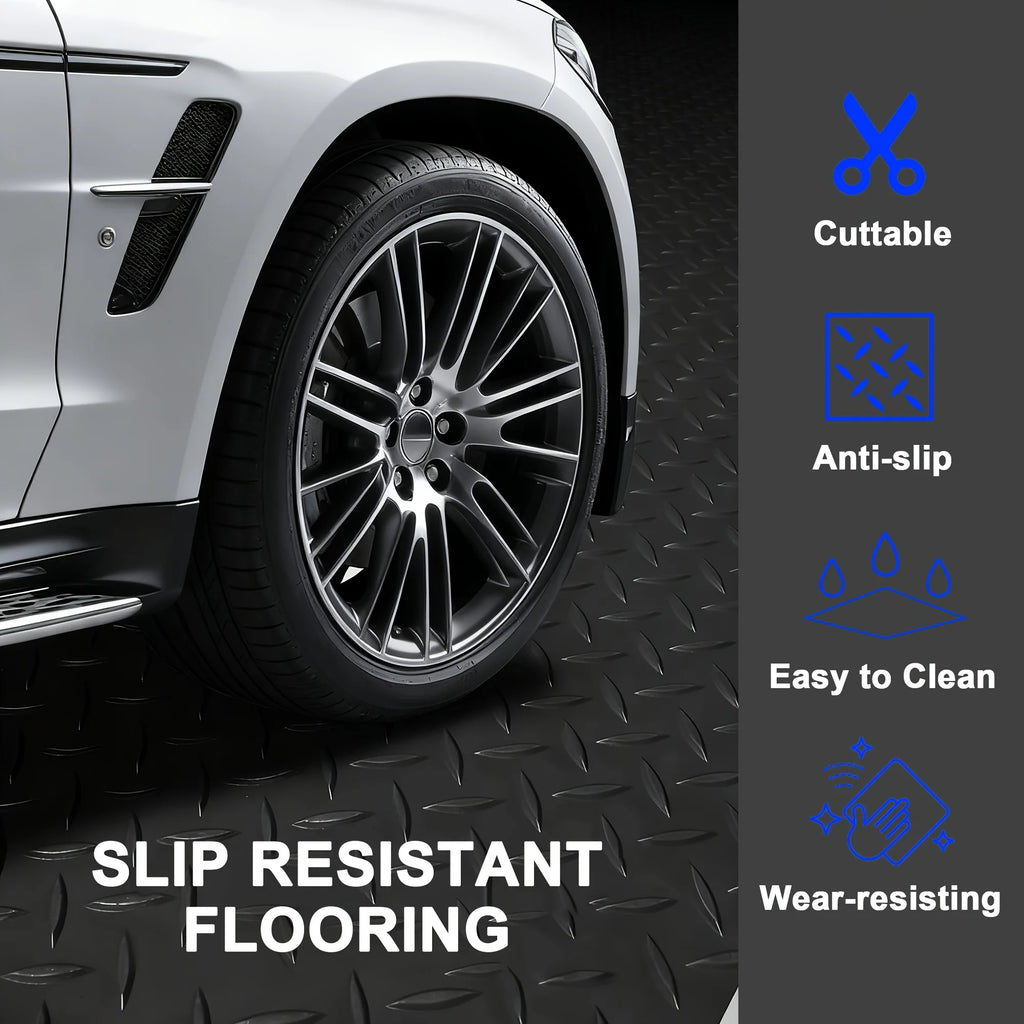 Garage Floor Mat – Heavy-Duty Non-Slip PVC Roll