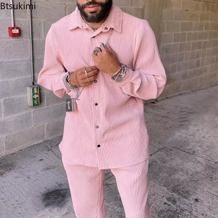 Corduroy Shirt & Pant Set