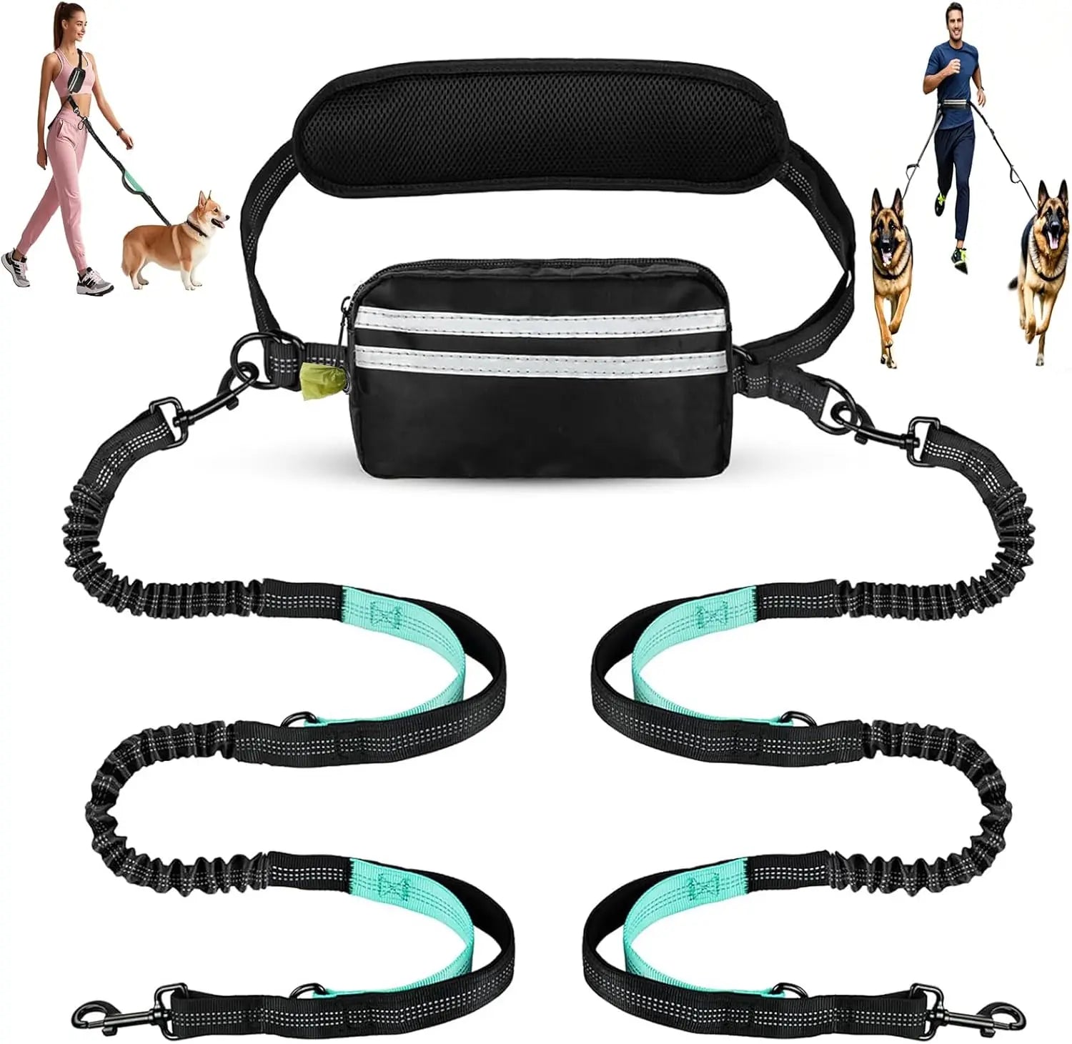 Hands-Free Dog Running Leash Belt