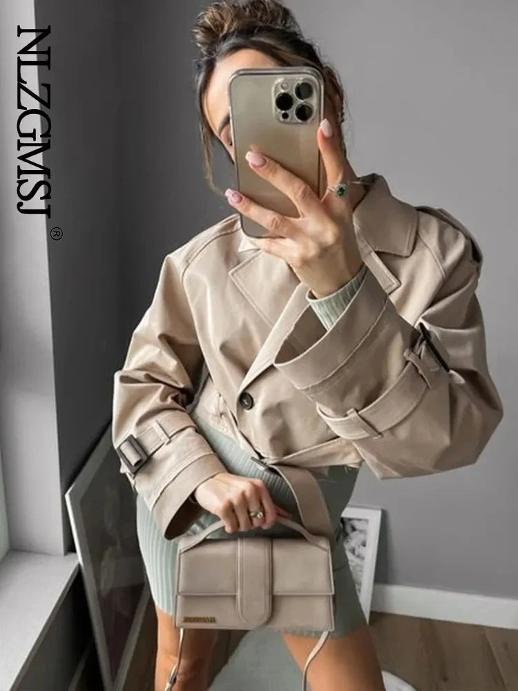 Cropped Trench Coat