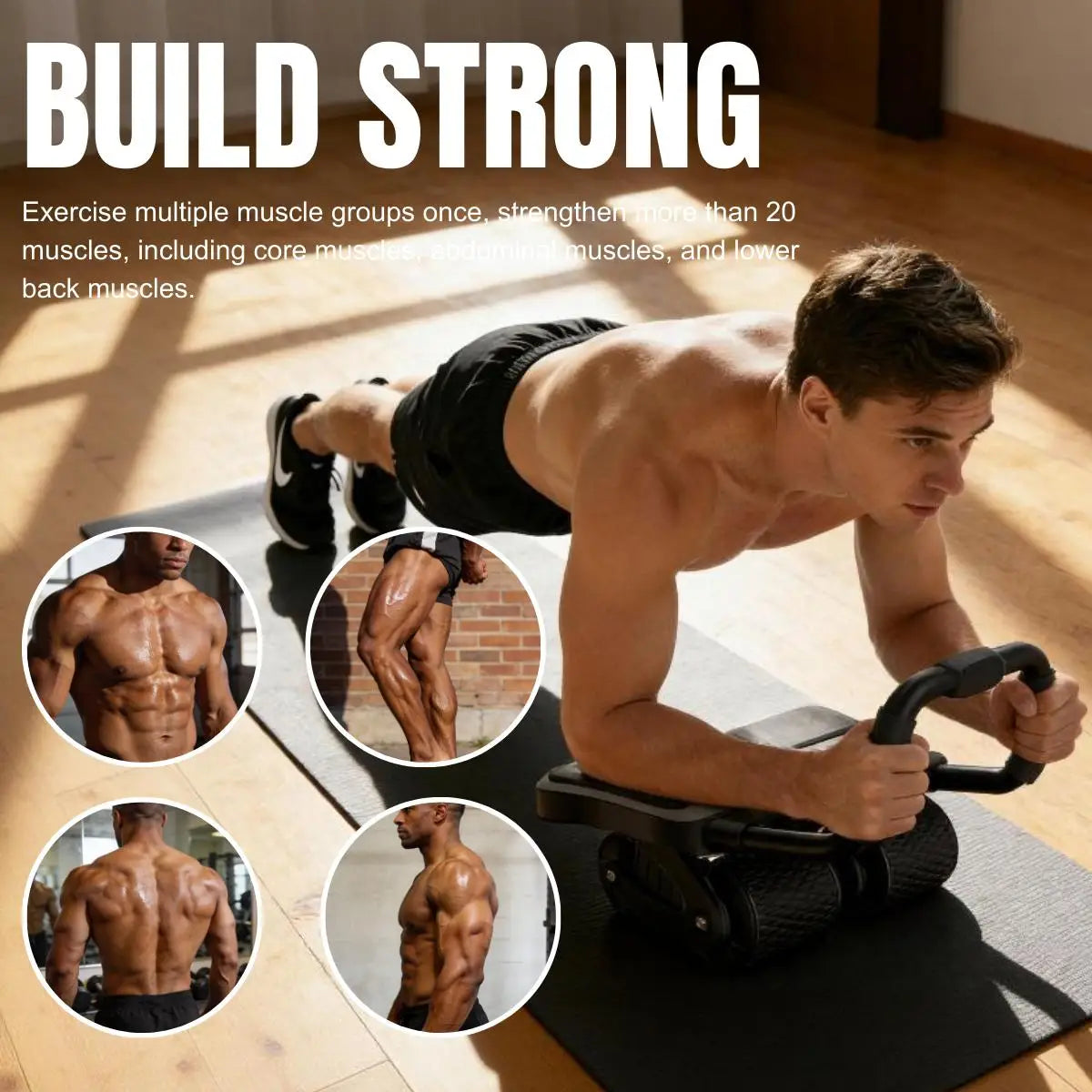 Ab Roller Wheel Kit — with Knee Mat
