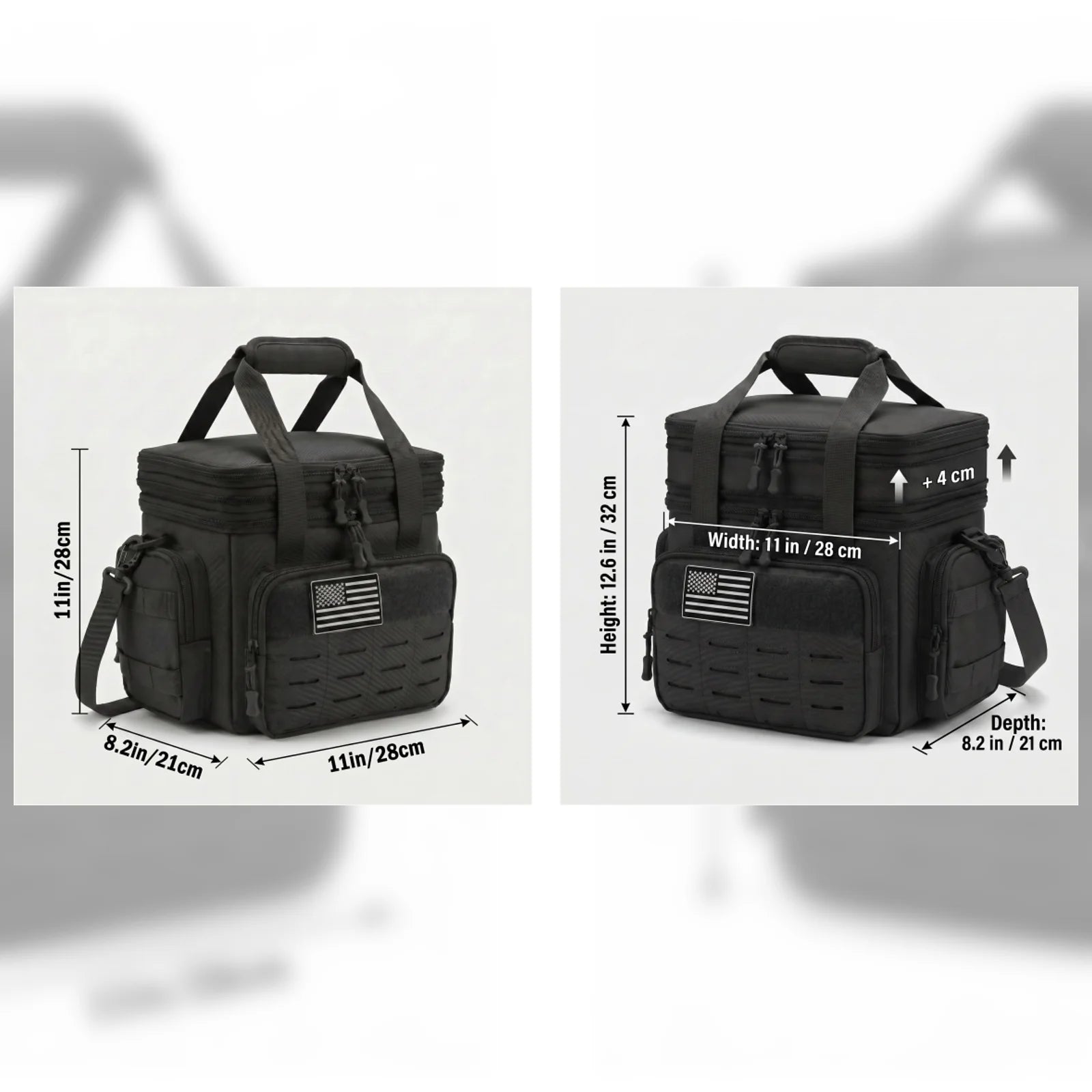 Cooler tote bag packed