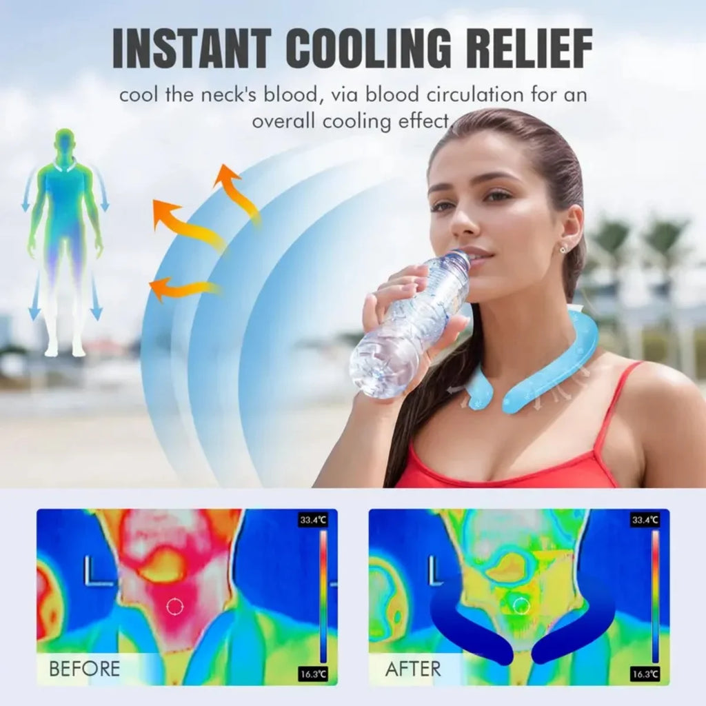 Wearable reusable neck cooler