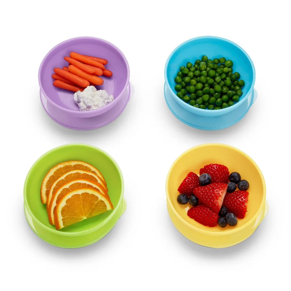 Suction baby plate and bowls with spoons