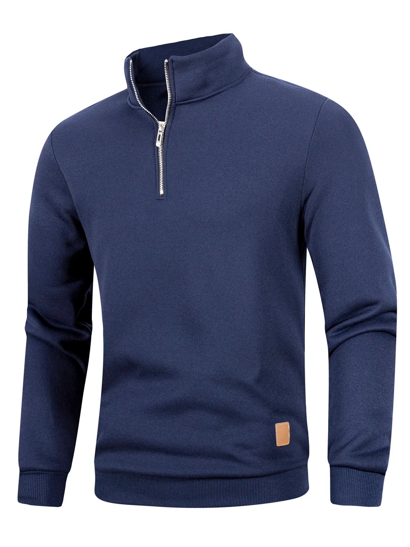 Men's Zip Turtleneck Sweatshirt – Warm Casual Pullover