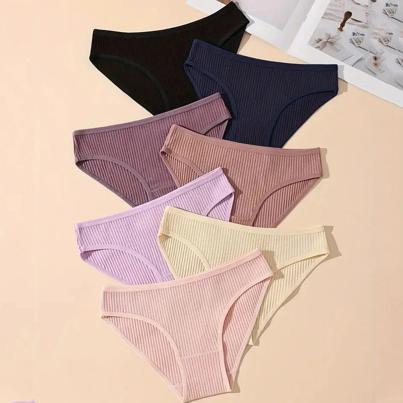 Women's Cotton Briefs – 7-Pack Low-Waist