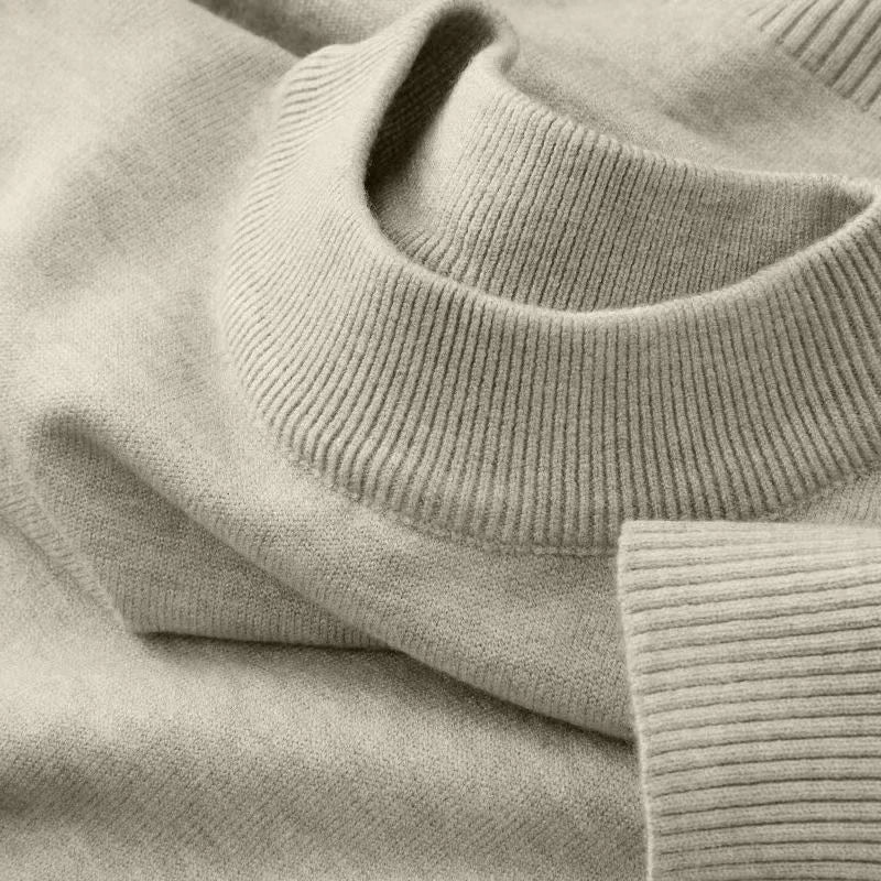 Men's Mock Turtleneck Sweater – Lightweight Knit Pullover