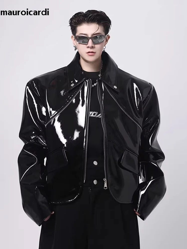 Faux-Leather Moto Jacket