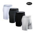 Men's Long-Leg Boxer Briefs – 4-Pack (Plus Sizes)