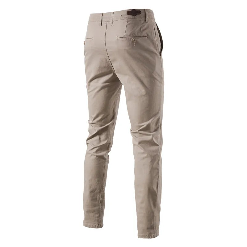 Men's Slim-Fit Trousers – Casual Cotton Pants